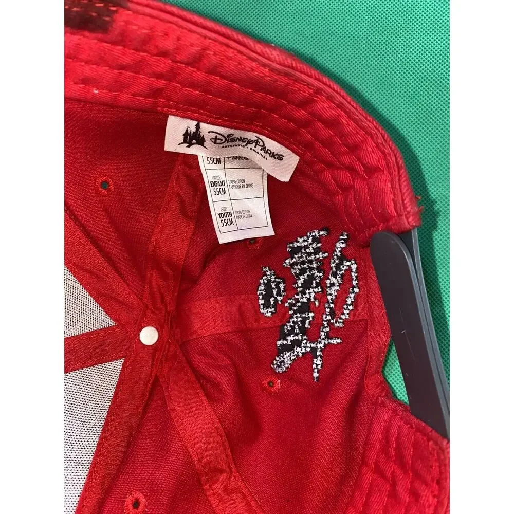 Vintage Mickey Mouse Embroidery‎ Baseball Cap Golf Hat Walt DISNEY World Red